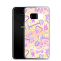 Protect your phone stylishly with the Glitter Gains Samsung® Clear Case, featuring a fun, colorful design.