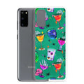 Colorful Monster Party Samsung® Clear Case showcasing vibrant designs while providing durable phone protection.