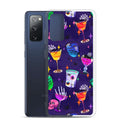 Monster Party Samsung® Clear Case features a colorful design, offering protection against scratches and dirt for your phone.