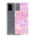Stylish Glitter Gains Samsung® Clear Case features a solid back and flexible sides for ultimate phone protection.