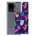 Colorful Monster Party Samsung® Clear Case showcasing a fun design while protecting your phone from daily wear.