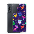 Sleek Monster Party Samsung® Clear Case featuring fun designs, protects against scratches and dirt for your Galaxy S21.