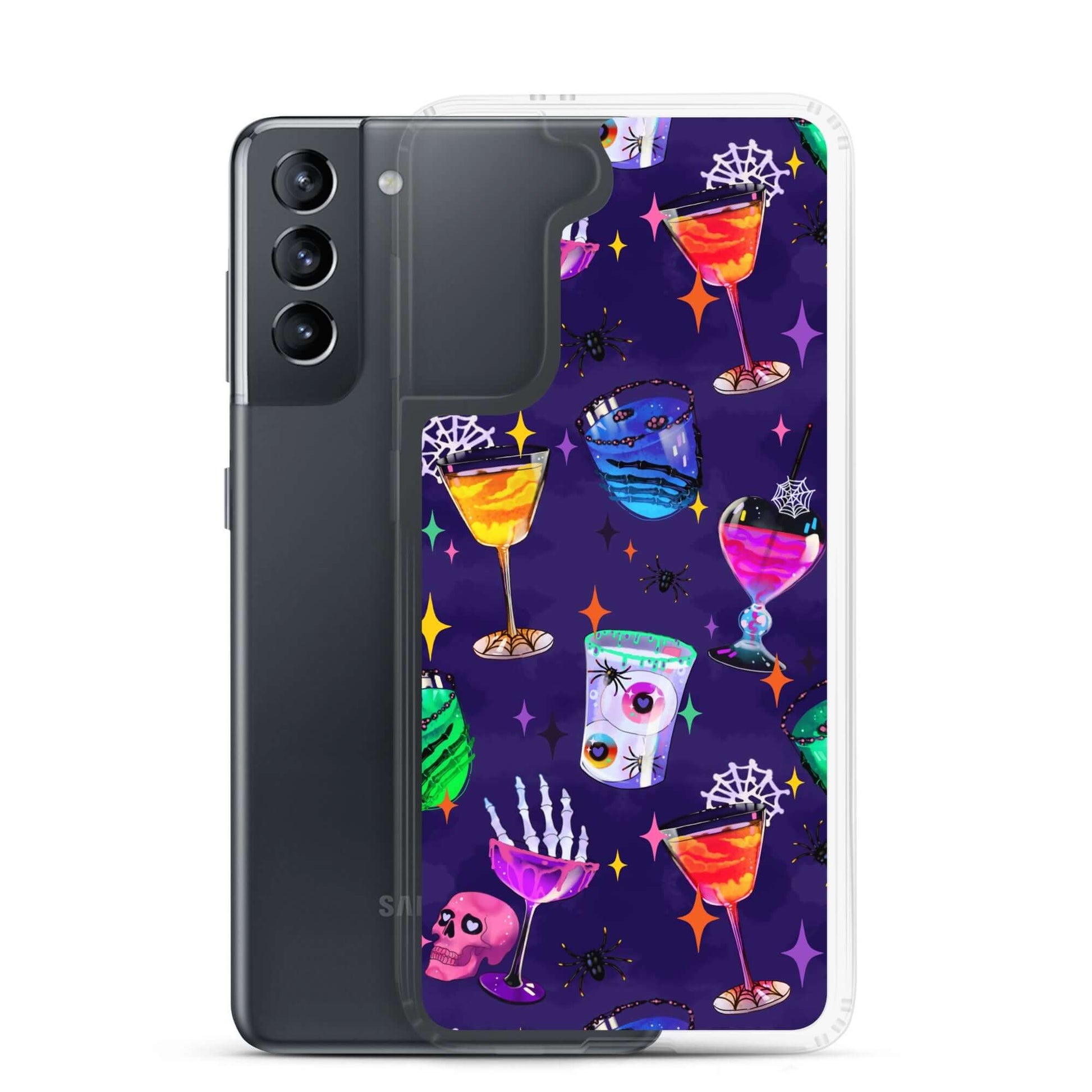 Sleek Monster Party Samsung® Clear Case featuring fun designs, protects against scratches and dirt for your Galaxy S21.