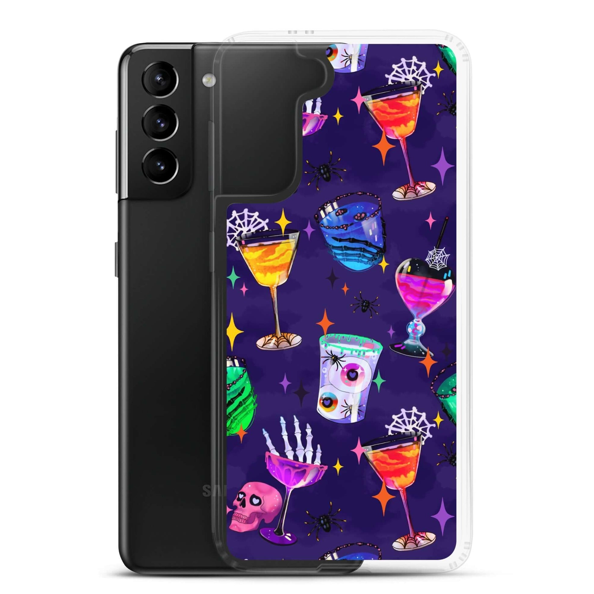 Sleek Monster Party Samsung® Clear Case featuring vibrant designs, protecting your phone from scratches and dirt.