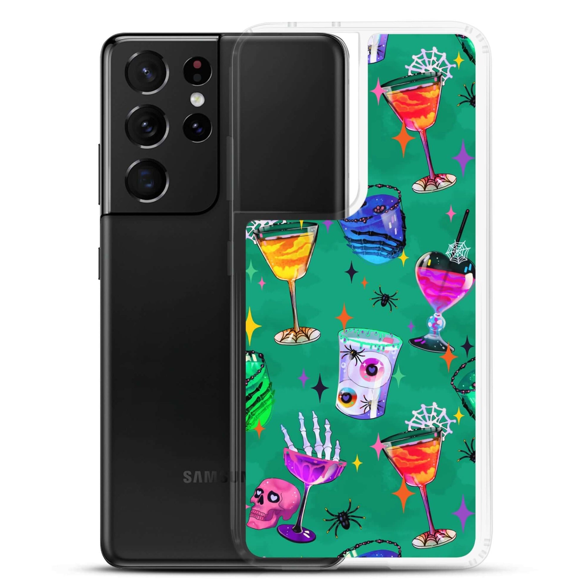 Sleek Monster Party Samsung® Clear Case showcases playful designs while protecting your phone from damage and dirt.