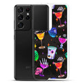 Stylish Monster Party Samsung® Clear Case featuring vibrant designs, offering robust protection for your phone.