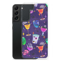 Protect your phone with the stylish Monster Party Samsung® Clear Case featuring vibrant drink and spooky designs.