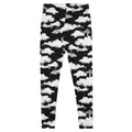 Stylish Cloudy Sky Leggings featuring a black and white cloud pattern, perfect for workouts or casual wear.