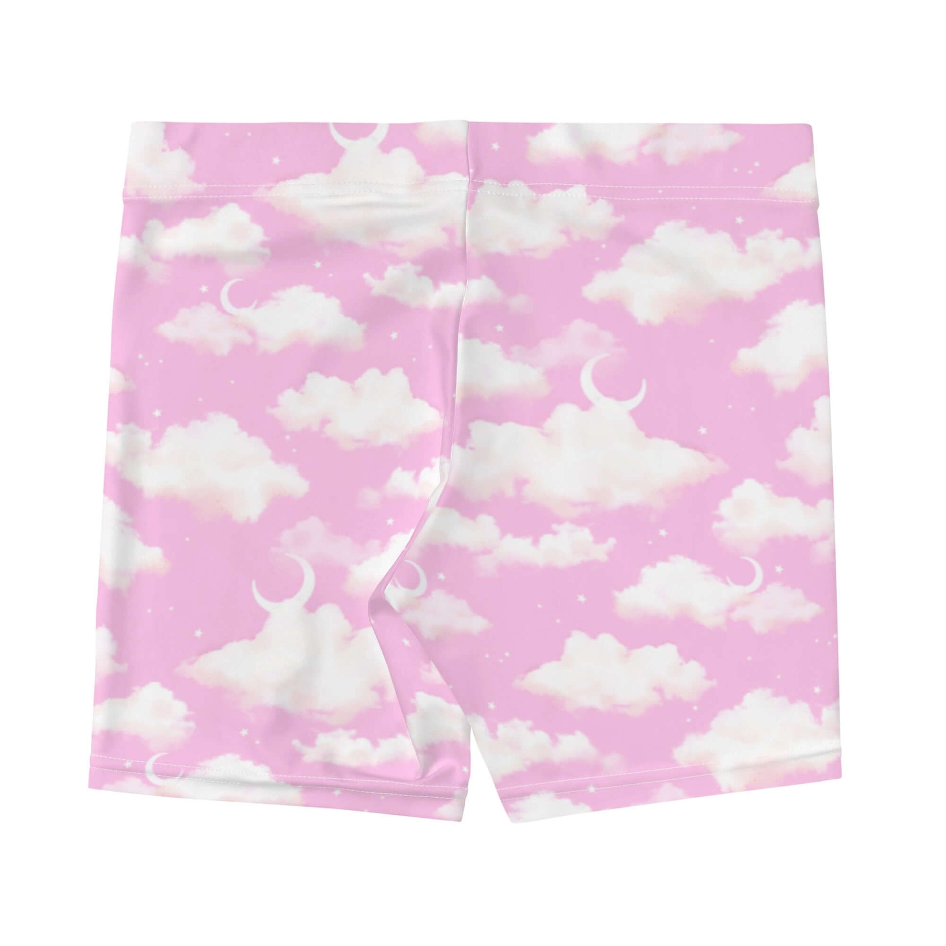 Soft and stylish Cloudy Sky Shorts with a cute cloud pattern, perfect for gym or casual outings.