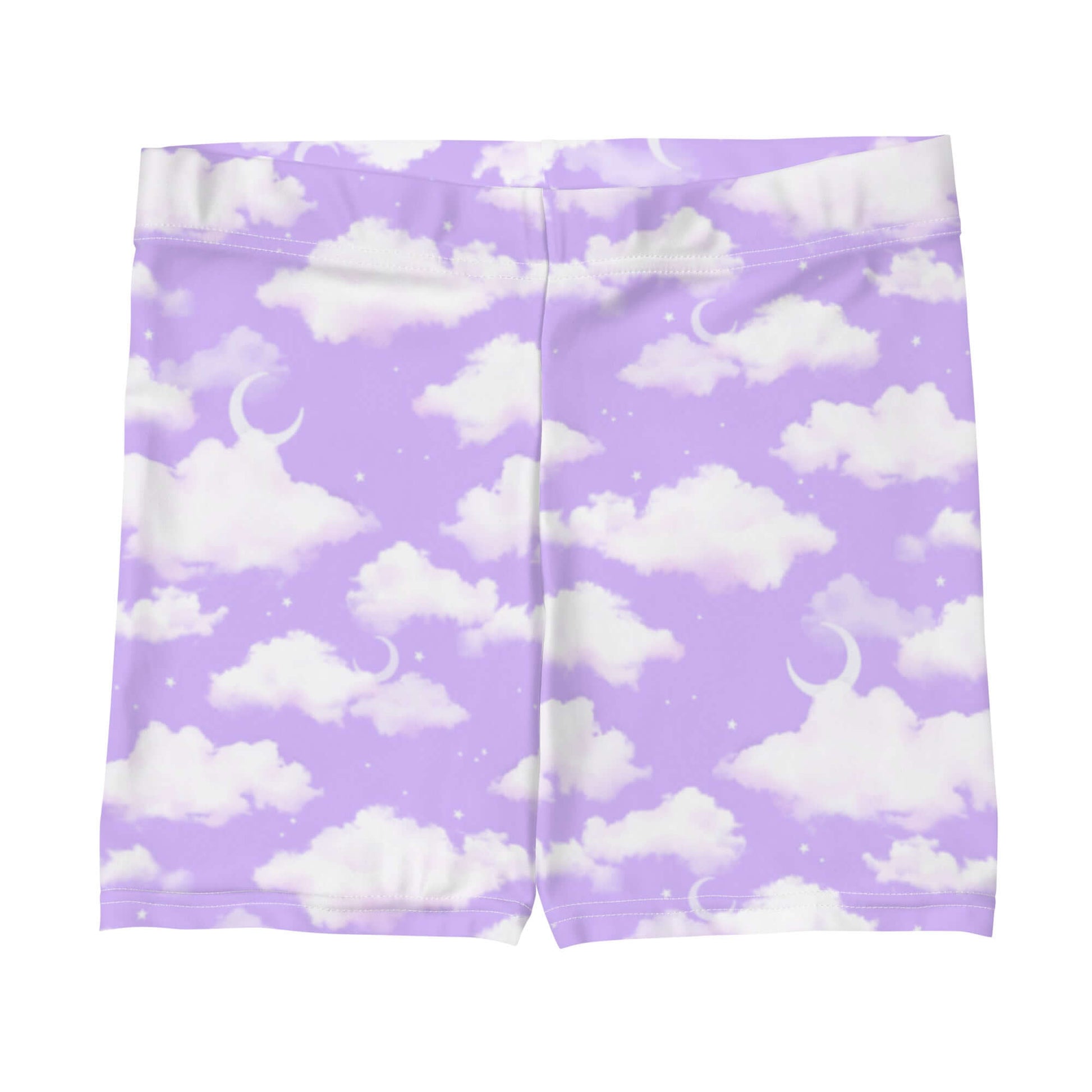 Versatile Cloudy Sky Shorts in soft fabric, perfect for gym or casual outings with a dreamy cloud pattern.