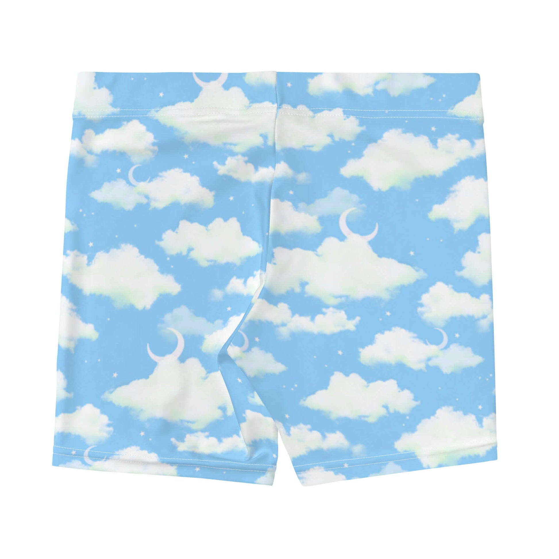 Versatile Cloudy Sky Shorts with a soft fabric and trendy cloud design, perfect for gym or casual outings.