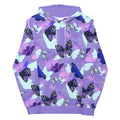 Vibrant Butterfly Hoodie featuring colorful butterfly silhouettes, perfect for comfort and style.