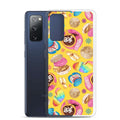 Colorful Pan Dulce Samsung® Clear Case featuring delightful baked treats, perfect for protecting your phone stylishly.