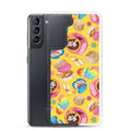 Vibrant Pan Dulce Samsung® Clear Case showcasing colorful baked treats—perfect protection for your Galaxy S21.