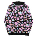 Colorful Space Hoodie featuring a vibrant galaxy print, perfect for a trendy Harajuku-inspired look.