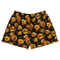 Stylish Enchanted Rose Athletic Short Shorts featuring a vibrant floral design, perfect for a chic, comfy look.