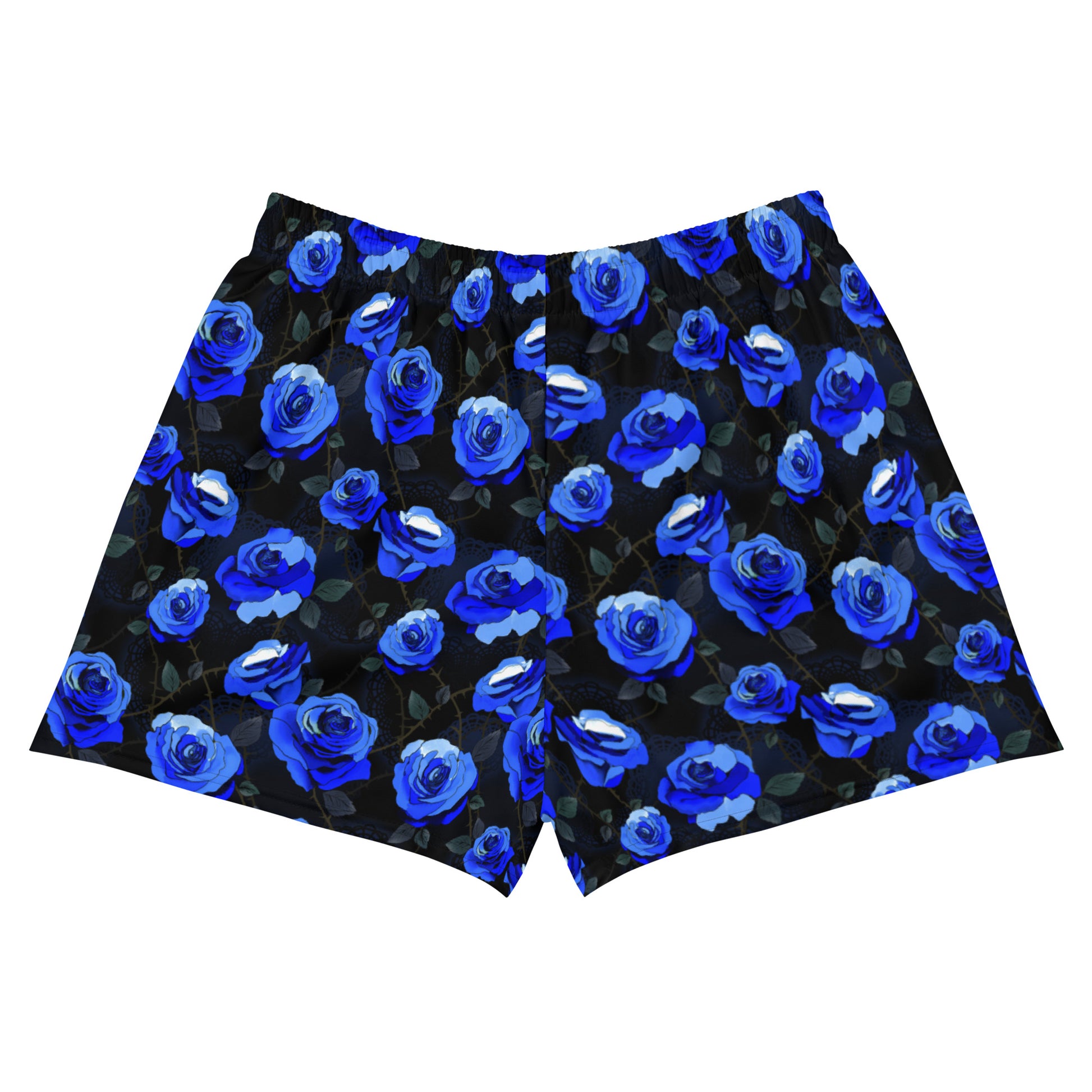 Stylish Enchanted Rose Athletic Short Shorts featuring a vibrant floral design, perfect for a chic athletic look.