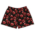 Stylish Enchanted Rose Athletic Short Shorts featuring a vibrant floral design, perfect for a cozy, chic look.