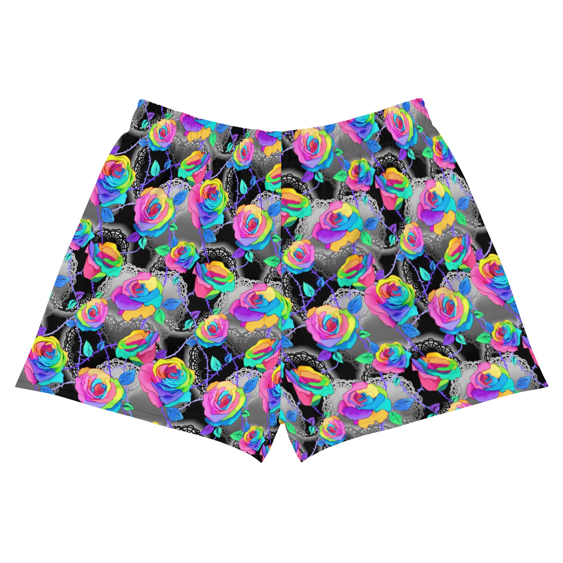 Shop the stylish Enchanted Rose Athletic Short Shorts, perfect for comfort and a chic, subdued aesthetic.