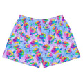 Colorful Enchanted Rose Athletic Short Shorts, perfect for a stylish yet comfy look, ideal for summer activities.