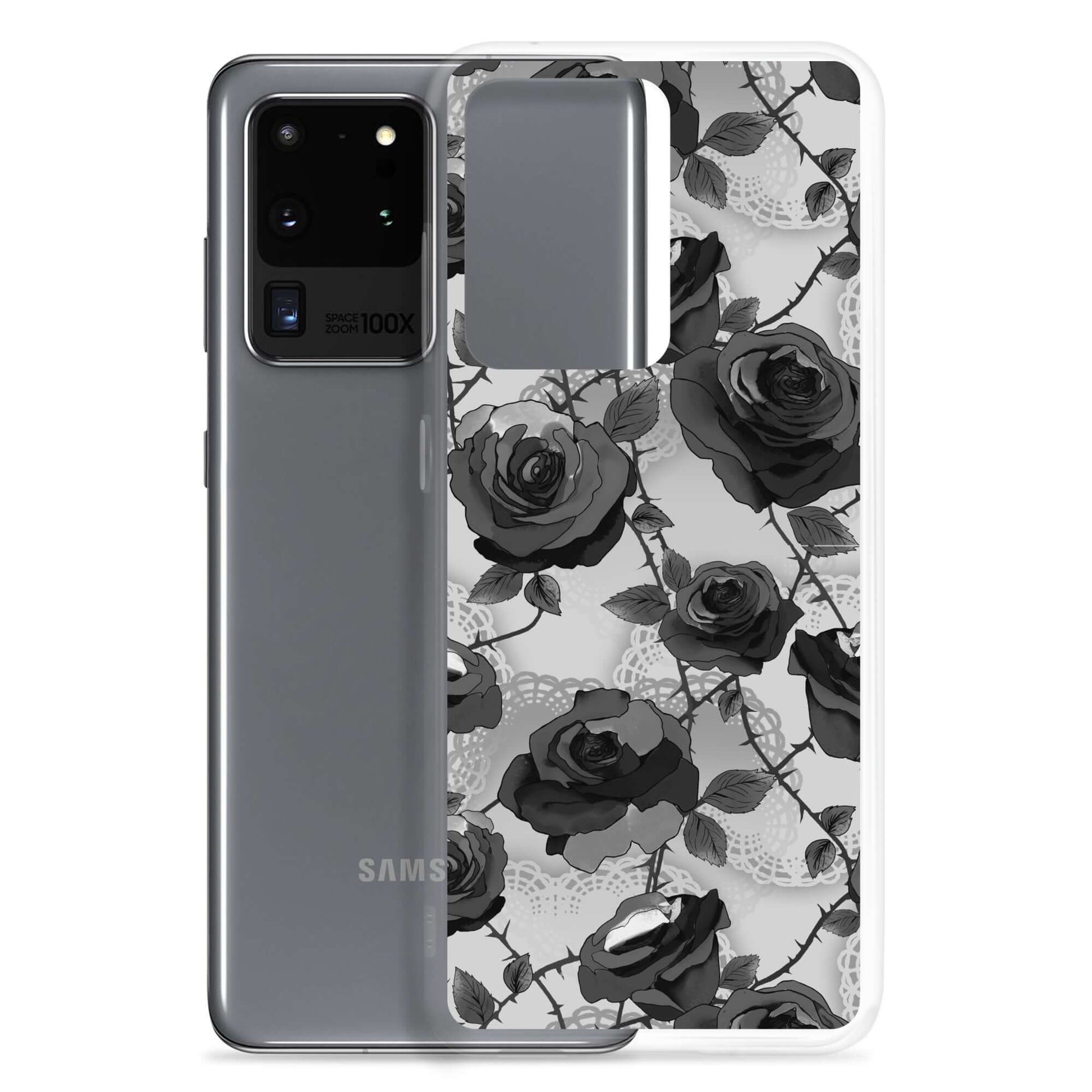Protect your phone stylishly with the Enchanted Rose Samsung® Clear Case featuring a sleek design and durable materials.