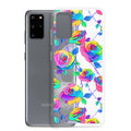 Showcasing the Enchanted Rose Samsung® Clear Case (Transparent), designed for protection and style.