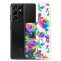 Protect your phone stylishly with the Enchanted Rose Samsung® Clear Case (Transparent), featuring vibrant rose designs.