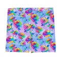 Colorful Enchanted Rose Shorts featuring vibrant floral patterns, perfect for lounging or active wear.