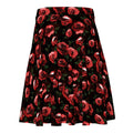 Flattering Enchanted Rose Skater Skirt featuring elegant rose blossoms on a soft, flared design for stylish comfort.