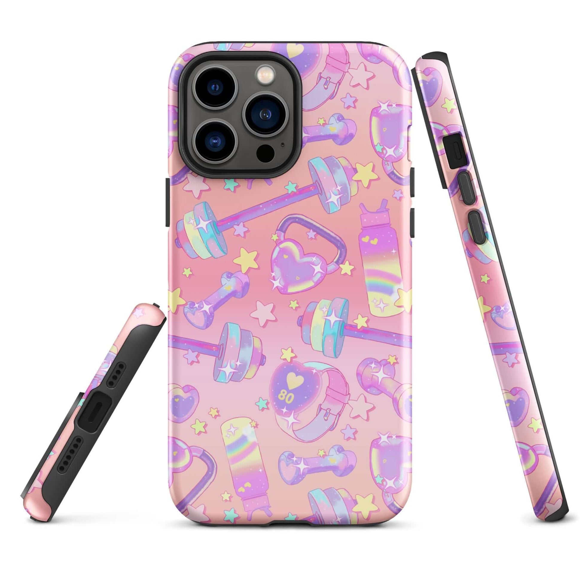 Stylish Glitter Gains iPhone® Tough Case featuring a dual-layer design for ultimate protection and trendy aesthetics.