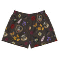 Gothic Tea Time Athletic Short Shorts feature a unique floral and skull design, perfect for stylish comfort.