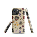 Stylishly protect your phone with the Gothic Tea Time iPhone® Tough Case featuring unique floral and skull designs.