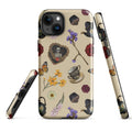 Gothic Tea Time iPhone® Tough Case features a stylish design with floral and skeleton motifs for ultimate protection.