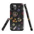 Stylish Gothic Tea Time iPhone® Tough Case featuring floral and skull designs for maximum protection and style.