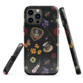 Stylish Gothic Tea Time iPhone® Tough Case offers durable protection with a unique floral and skull design.