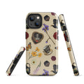 Gothic Tea Time iPhone® Tough Case features a stylish design with floral and tea motifs for trendy phone protection.