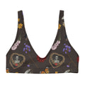 Gothic Tea Time Padded Bikini Top features a dark floral design, perfect for beach days and unique style.
