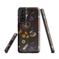 Gothic Tea Time Samsung® Tough Case features a striking design with flowers and skulls, blending art with durability.