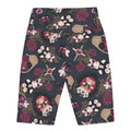 High-waisted Gothic Teddy Biker Shorts featuring regal motifs for stylish workouts and ultimate comfort.