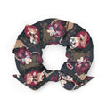 Gothic Teddy Scrunchie featuring a stylish teddy bear design, perfect for any outfit. Elevate your look today!