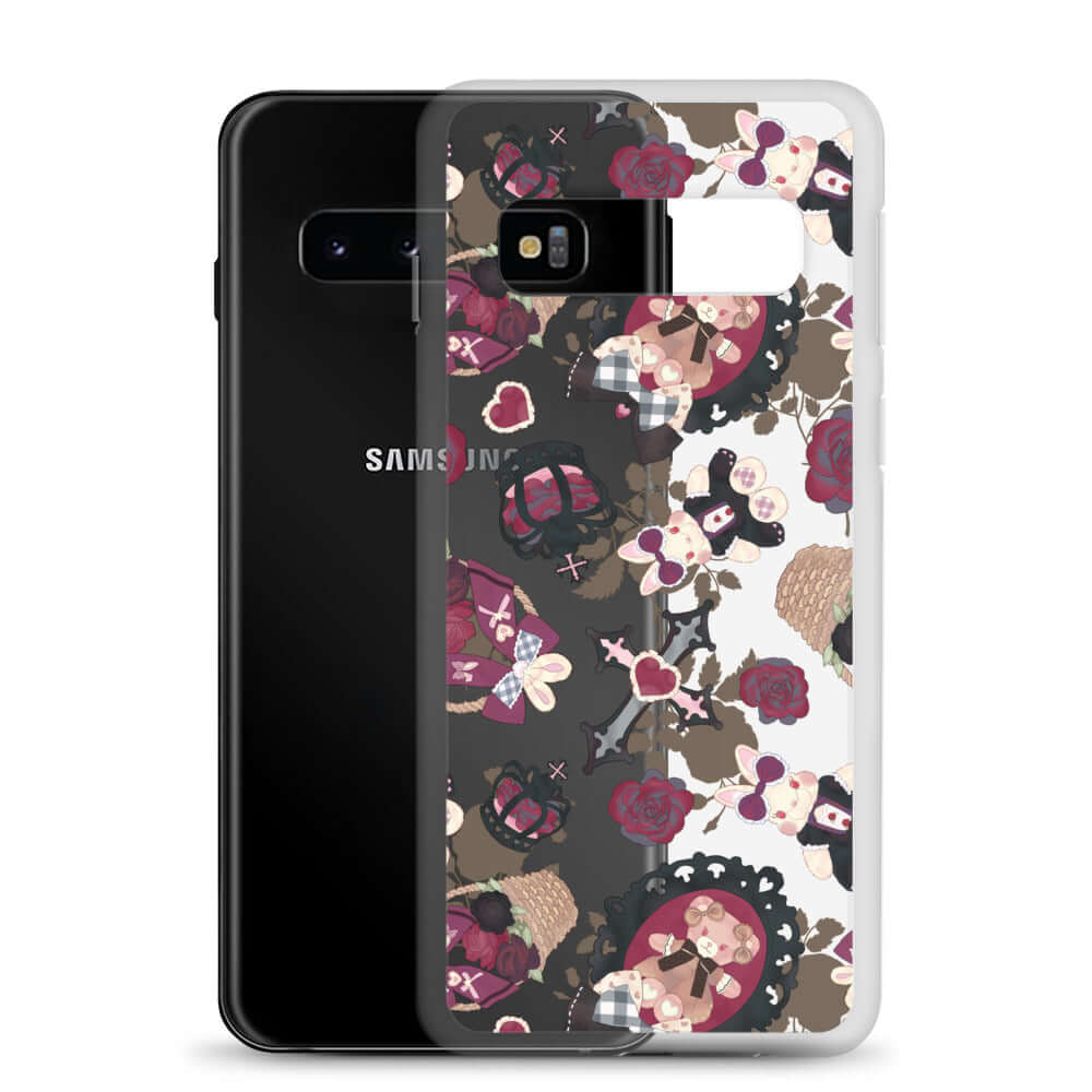 Stylishly protect your phone with the Gothic Teddy Samsung® Clear Case, featuring a unique design for any outfit.