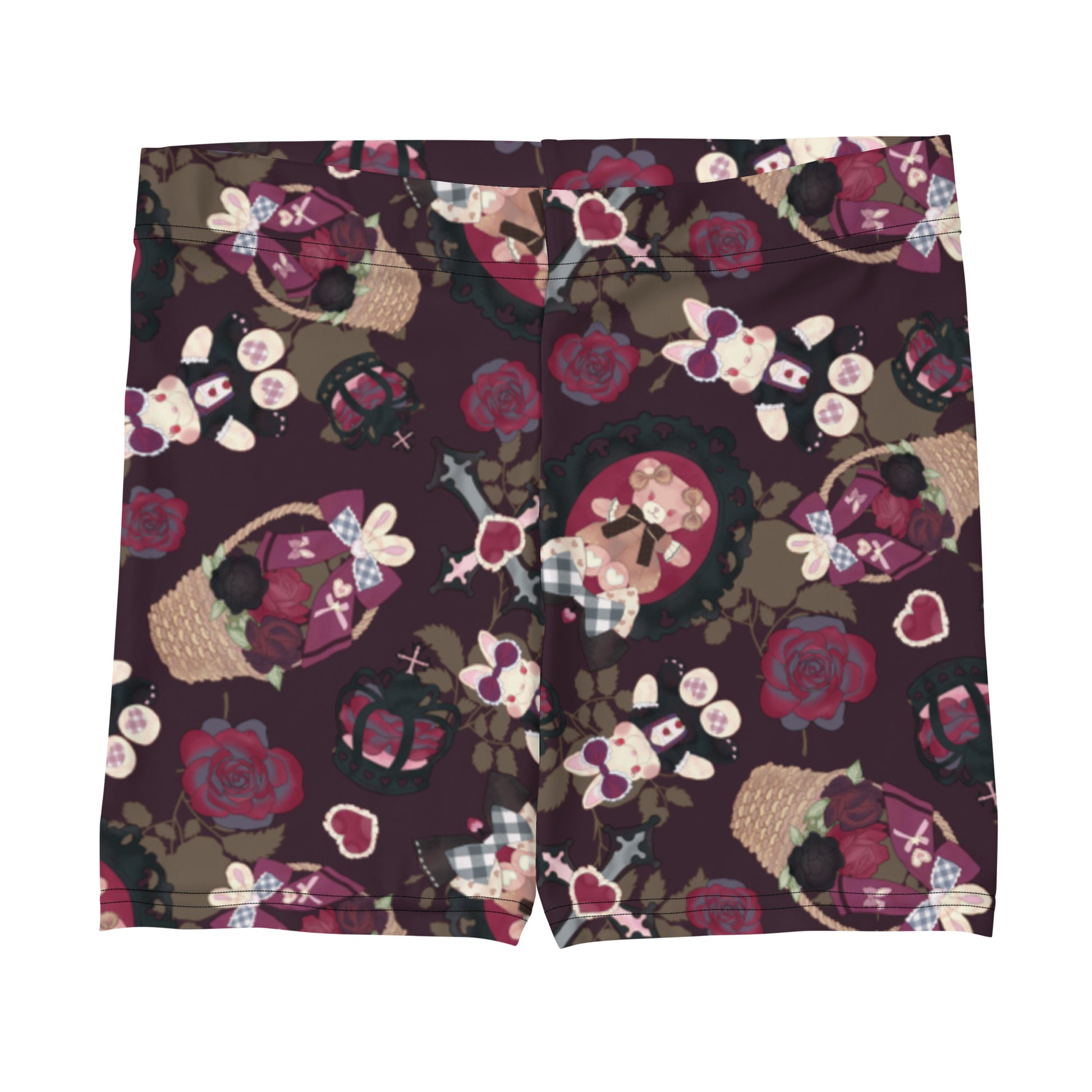 Gothic Teddy Shorts featuring a cute, colorful design perfect for workouts or casual wear. Adorable and snug fit!