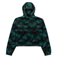 Stylish Higanbana cropped windbreaker in black, perfect for adventures with a lightweight, waterproof design.