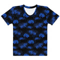 Stylish Higanbana T-shirt featuring a unique blue floral pattern, perfect for gym, work, or casual outings.