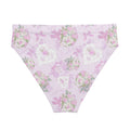 Stylish High-waisted Anniversary Bikini Bottom features a beautiful floral print, perfect for beach days or pool runs.