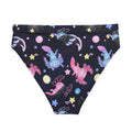 Stylish High-waisted Axolotl Bikini Bottom featuring colorful axolotls, perfect for beach adventures or spa days.