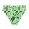 Bright and stylish, the High-waisted Choco Mint Bikini Bottom is perfect for beach days and spa visits!