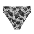 High-waisted Enchanted Rose Bikini Bottom featuring a chic floral design, perfect for swimming and lounging in style.