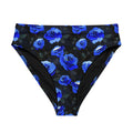 High-waisted Enchanted Rose Bikini Bottom features a stunning floral design, perfect for swimming and lounging comfortably.