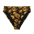 High-waisted Enchanted Rose Bikini Bottom featuring a vibrant floral design, perfect for lounging and swimming.